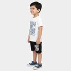 Boys' White Knit Baba Suit, White, small