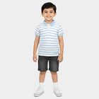 Boys Light Blue Round Neck Casual T-Shirt, हल्का नीला, small