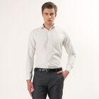 Men's Light Green Spread Collar Classic Formal Shirt, हल्का हरा, small