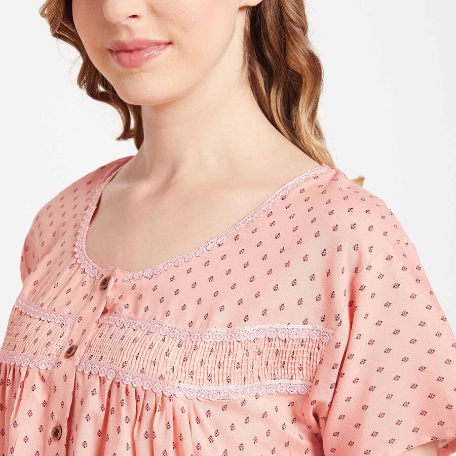 All Over Print Nighty, Peach, large image number null