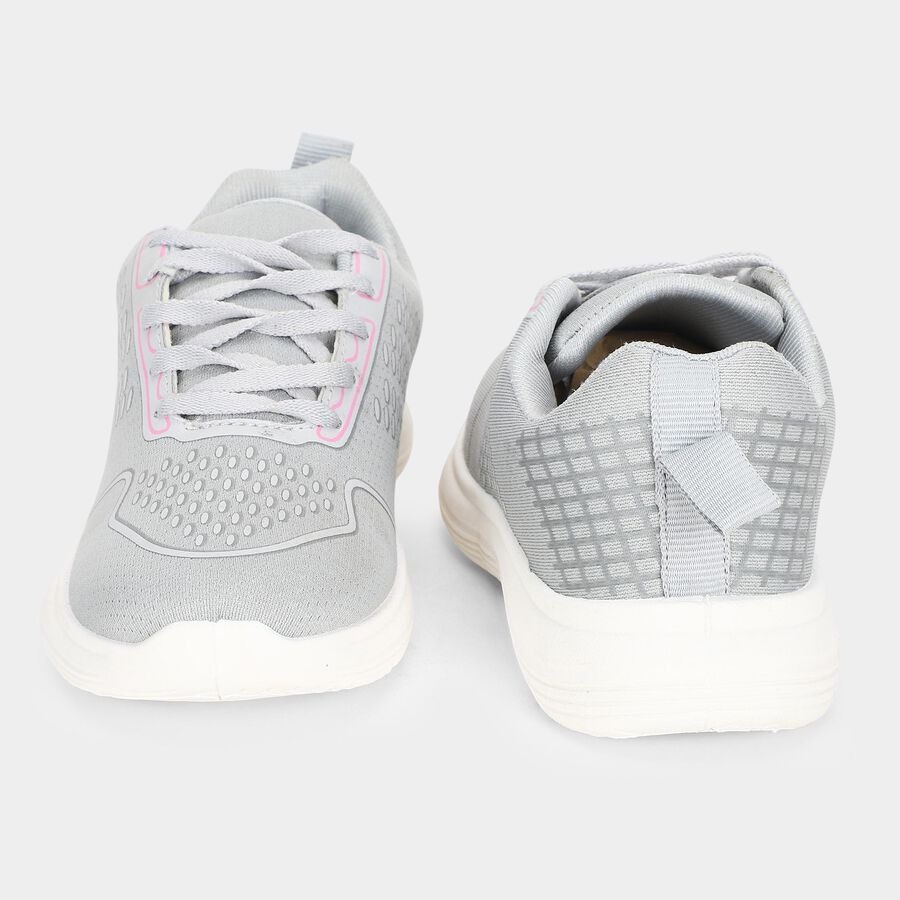 Women's Grey Lace-Up Sneakers, Grey, large