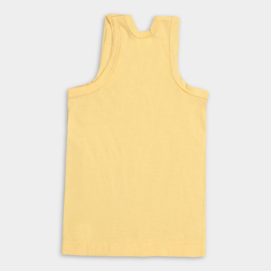 Boys' 100% Cotton Vest (Pack of 2), पीला, large image number null