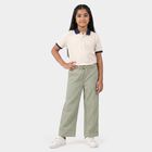 Girls Green Straight Fit Elastic Waist Pyjama, Light Green, small