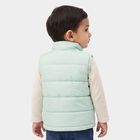 Infants Mint Green Stand Collar Puffer Jacket, Light Green, small