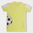 Boys' 100% Cotton Half Sleeves T-Shirt , पीला, small image number null
