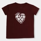 Girls' T-Shirt , Wine, small image number null