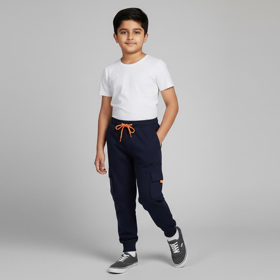 Boys' Winter Pyjama, नेवी ब्लू, large image number null