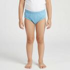 Boys Light Blue Regular Fit Solid Briefs, Light Blue, small