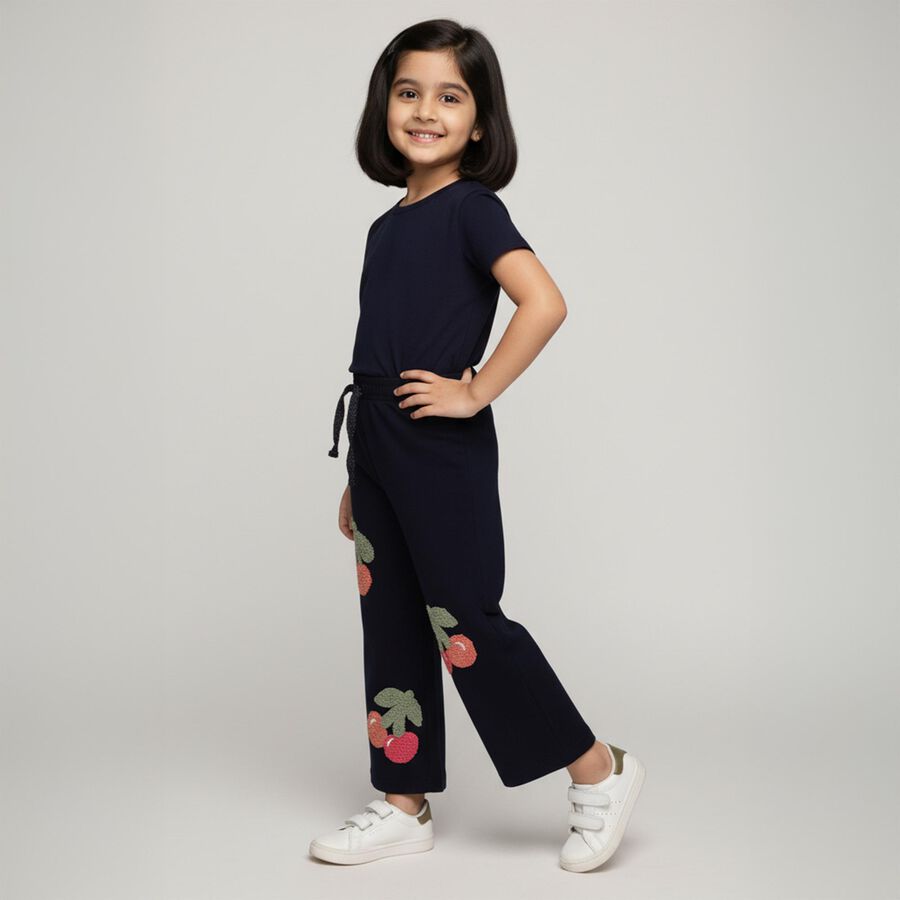 Girls' Pyjama, नेवी ब्लू, large image number null