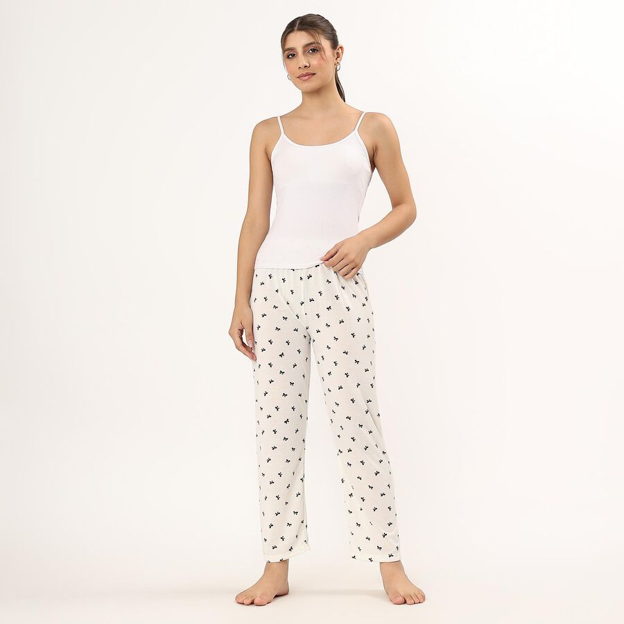 Ladies' Full Length Pyjama , Off White, large image number null