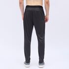 Men's Charcoal Black Slim Fit Placement Printed Track Pants, Black, small image number null
