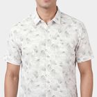 Men's Grey Cotton Casual Shirt, हल्का ग्रे, small