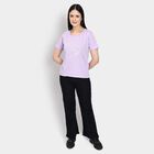 Ladies' Round Neck T-Shirt , Lilac, small