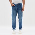 Men's Stonewashed Blue Slim Fit Jeans, हल्का नीला, small image number null