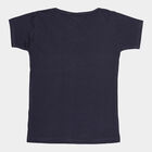 Girls Solid Short Sleeve T-Shirt, Navy Blue, small image number null