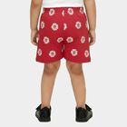 Girls' Maroon Regular Fit Daisy Floral Print Shorts, Pink, small
