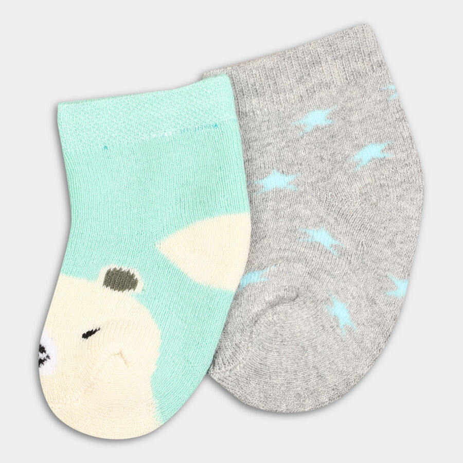 Infant's Socks (Pack of 2), Light Green, large image number null
