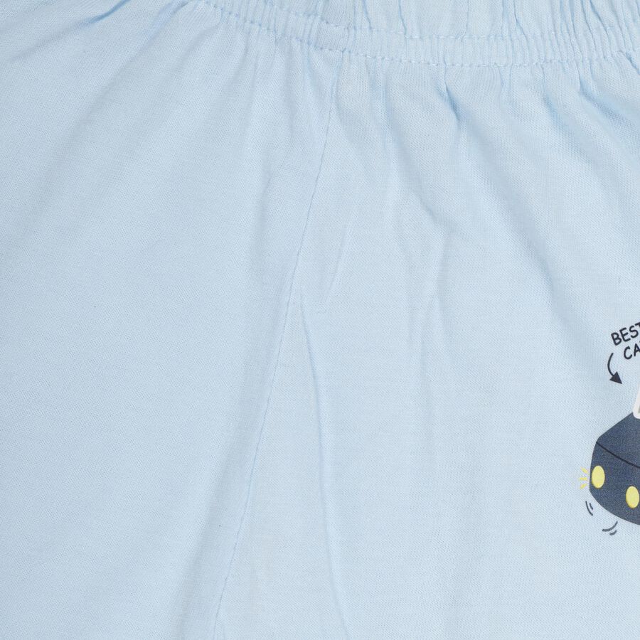 Unisex Light Blue Regular Fit Elasticated Pyjama, Light Blue, large image number null