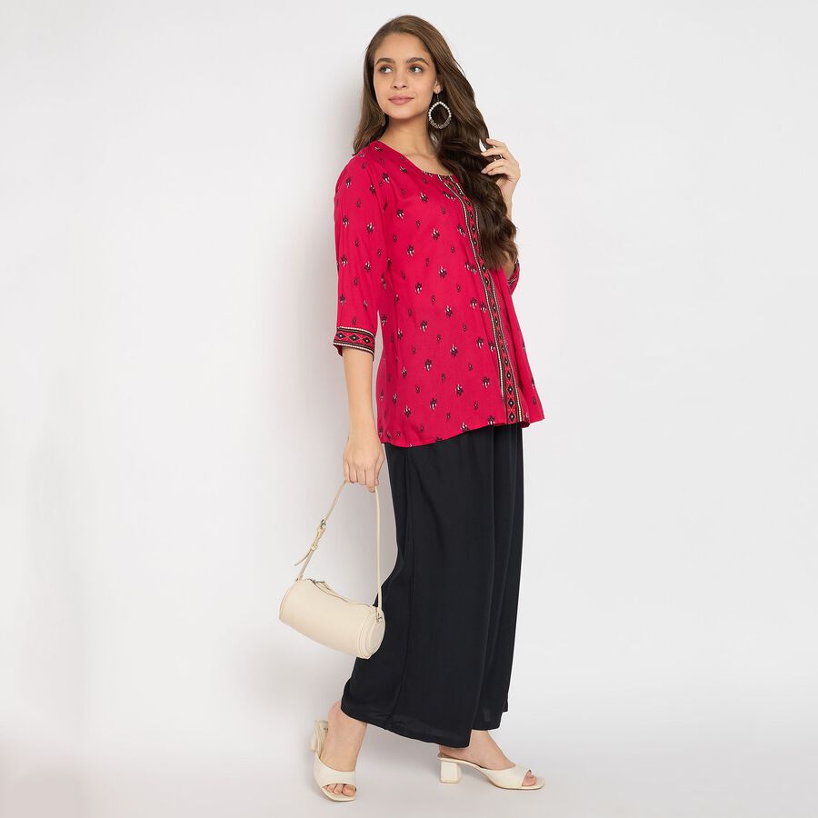 Ladies' Kurti, रानी (फ्यूशिया), large image number null