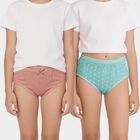 Girls' Blue Regular Fit Solid Panty, एक्वा, small