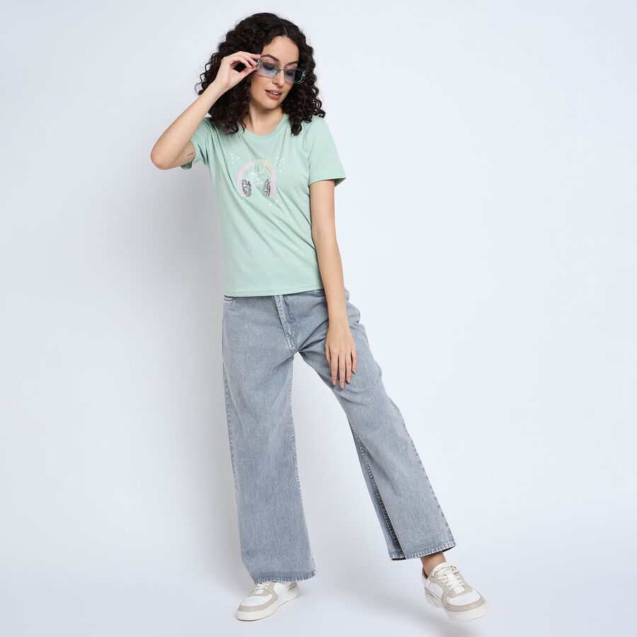 Ladies' 100% Cotton Jeans , Light Grey, large image number null
