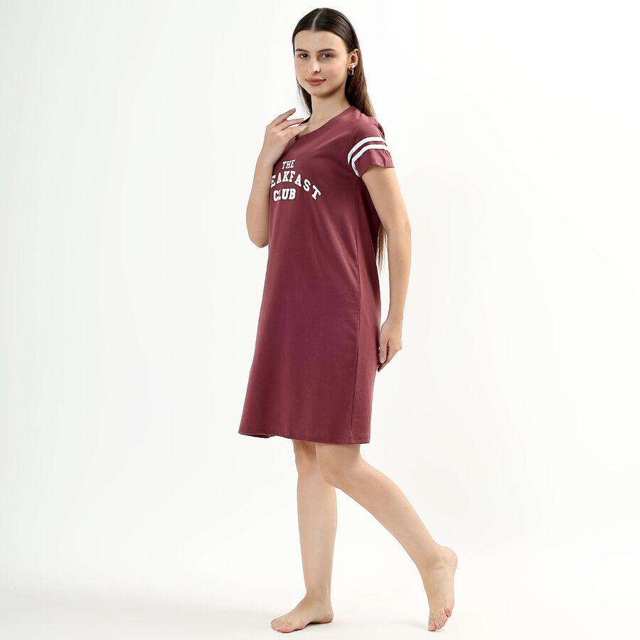 Ladies' Knee Length Nighty , Lilac, large image number null