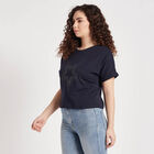 Round Neck T-Shirt, Navy Blue, small image number null