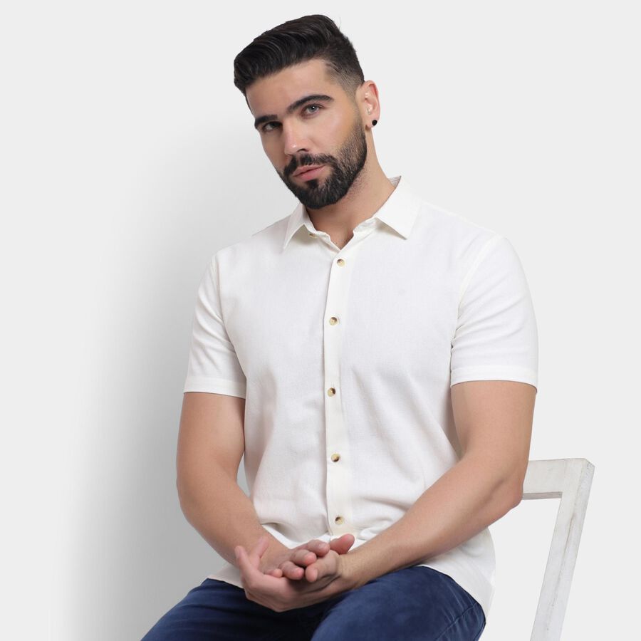 Men's Casual Shirt , Off White, large image number null