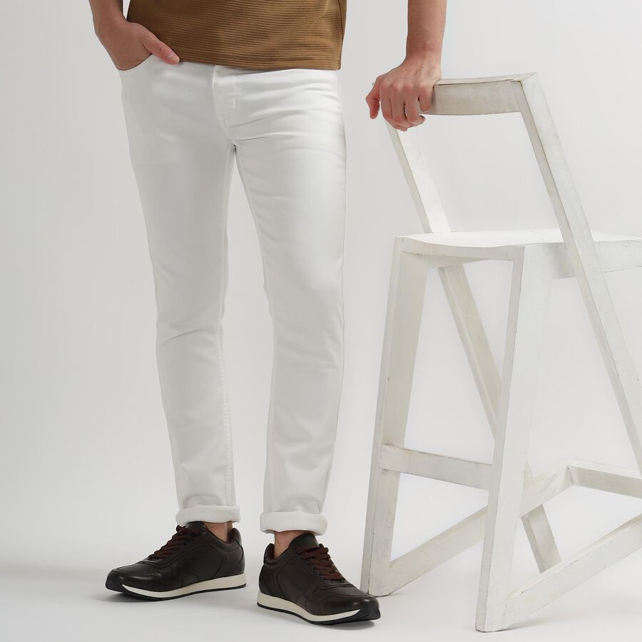 Men's Skinny Jeans, सफ़ेद, large image number null
