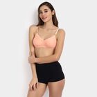 Knitted Non-Padded Minimiser Bra, Peach, small image number null