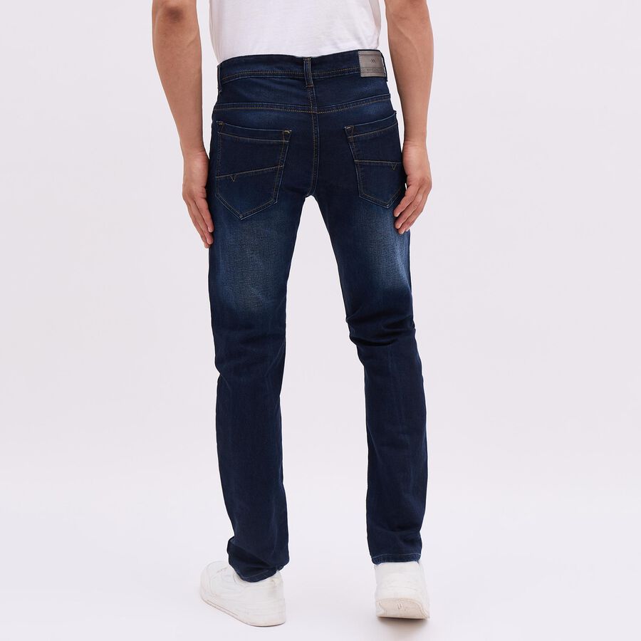 Men's Deep Indigo Straight Fit Classic Jeans, Dark Blue, large image number null