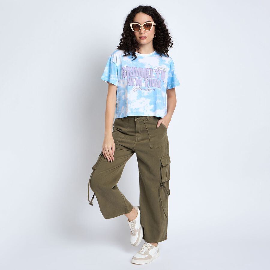 Ladies' 100% Cotton Jeans , Olive, large image number null