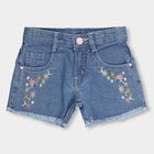 Girls' Shorts, मध्यम नीला, small image number null