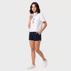 Women's White Cotton Round Neck Regular T-Shirt, White, small
