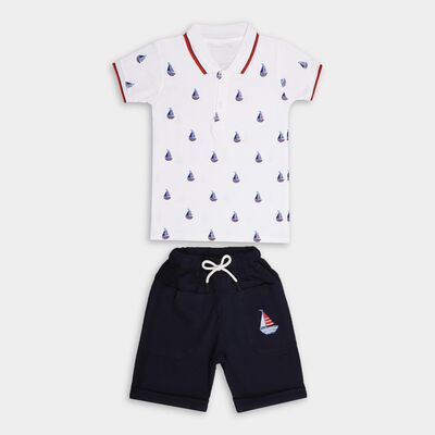 Boys' 100% Cotton Knit Baba Suit 