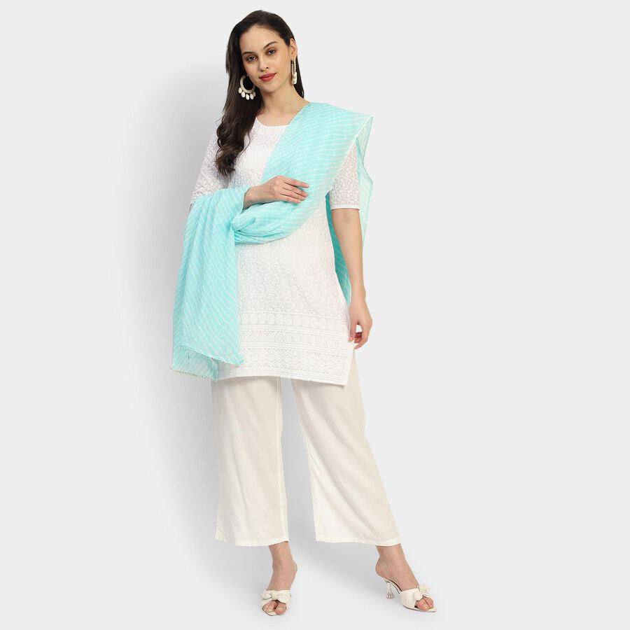 Ladies' Dupatta , Aqua, large image number null