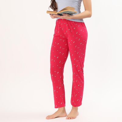 Women's Muted Charcoal Gray Relaxed Fit Solid Pyjama