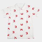 Boys White Cotton Round Neck Casual Boys T-Shirt, सफ़ेद, small
