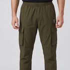 Men's Olive Green Cargo Track Pants, ओलिव, small