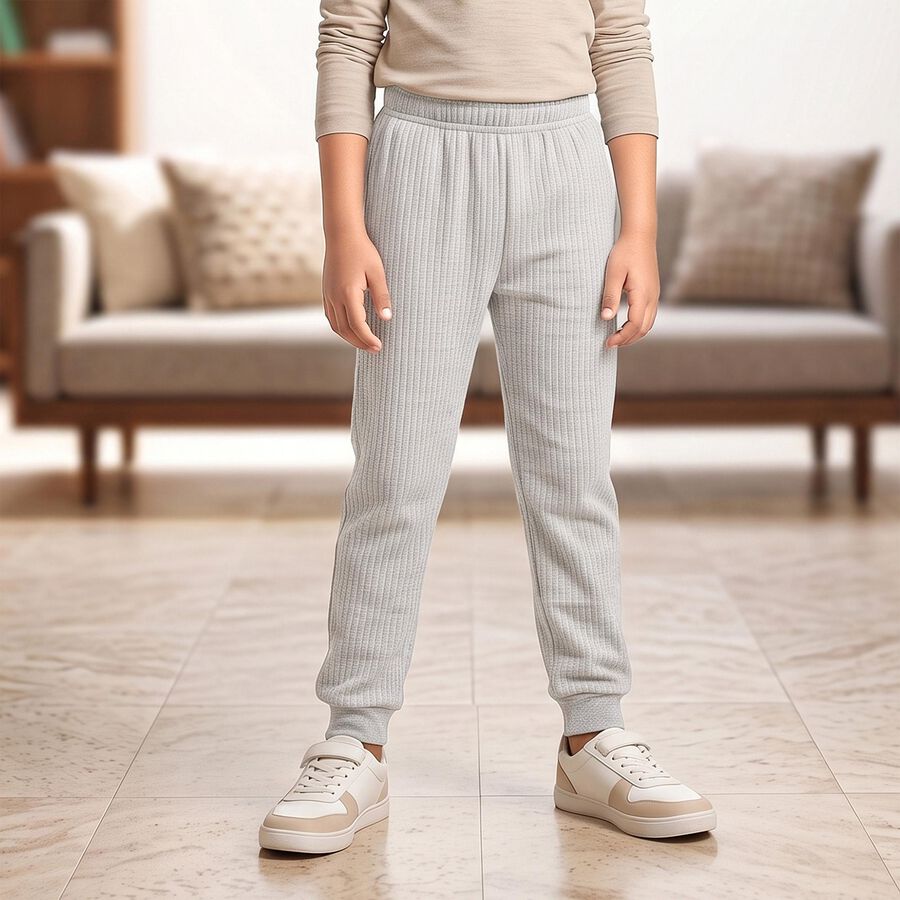 Boys Melange Mid Grey Long Johns Thermal, Melange Mid Grey, large