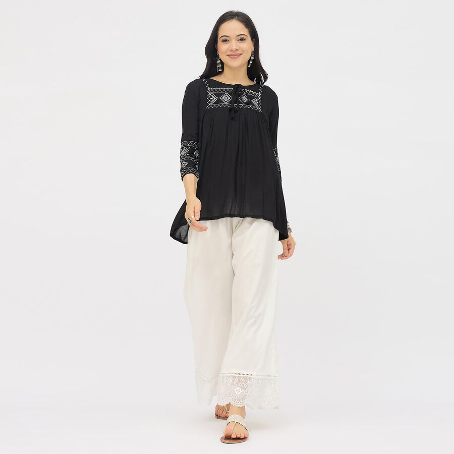 Ladies' Palazzos, Off White, large image number null