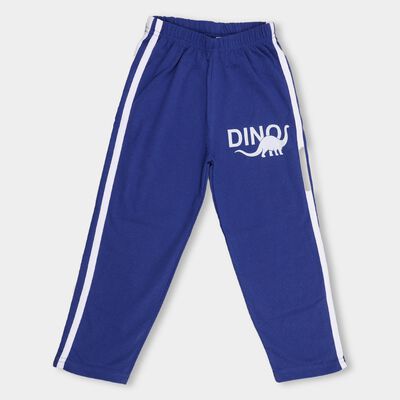 Boys' Royal Blue Dinosaur Printed Cotton Blend Pyjama