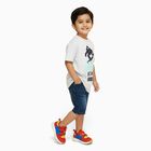 Boys Light Grey Round Neck Casual T-Shirt, Ecru Melange, small image number null