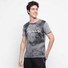 Printed Round Neck T-Shirt, Melange Mid Grey, small image number null