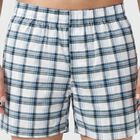 Men's White Relaxed Fit Checked Boxers, सफ़ेद, small
