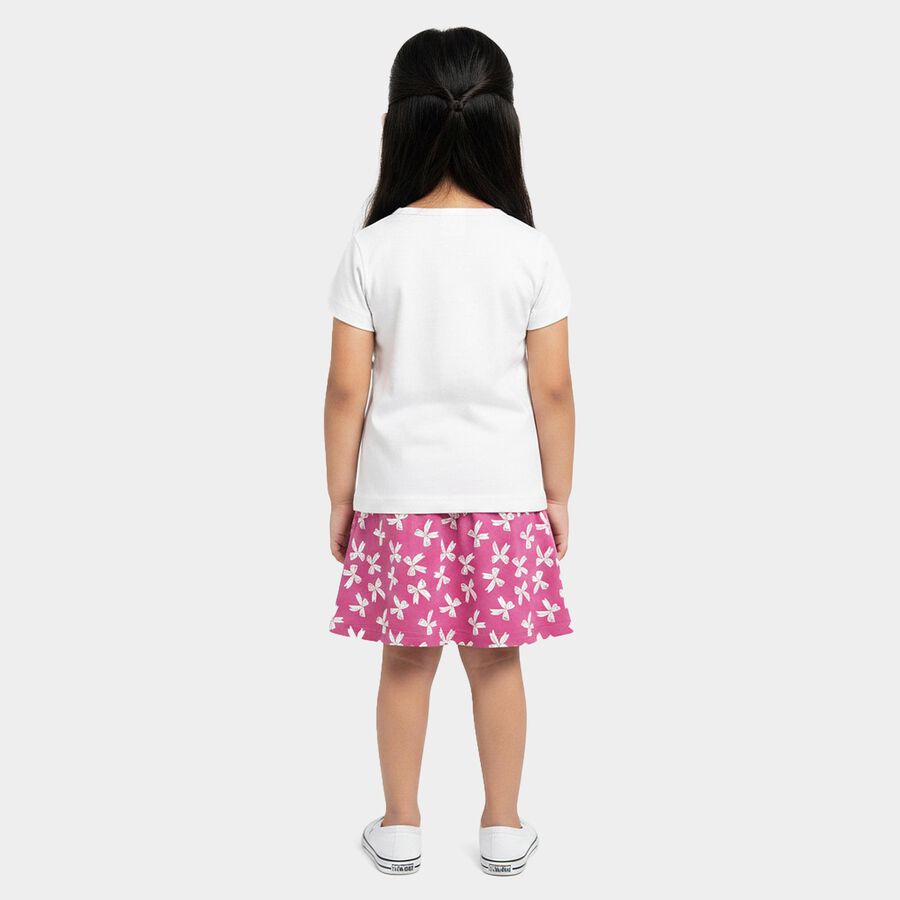 Girls Lilac Round Neck Co-ord Set Upper and Bottom Set, लाइलेक, large