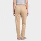 Women's Beige Straight Fit Polka Dot Pyjama, Beige, small
