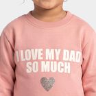 Girls' Pink Crew Neck Pullover Sweatshirt, Light Pink, small