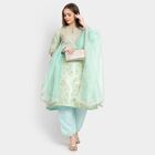 Ladies' Kurta Pyjama Set with Dupatta, Light Blue, small image number null