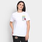 Ladies' 100% Cotton Round Neck T-Shirt, सफ़ेद, small